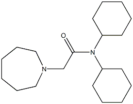 2-azepan-1-yl-N,N-dicyclohexylacetamide Struktur