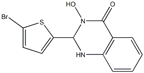 2-(5-bromo-2-thienyl)-3-hydroxy-2,3-dihydro-4(1H)-quinazolinone Struktur