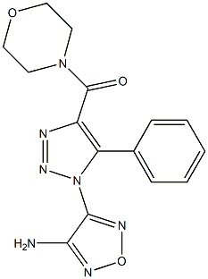 4-[4-(4-morpholinylcarbonyl)-5-phenyl-1H-1,2,3-triazol-1-yl]-1,2,5-oxadiazol-3-amine Struktur