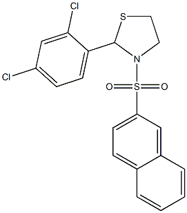 2-(2,4-dichlorophenyl)-3-(2-naphthylsulfonyl)-1,3-thiazolidine Struktur