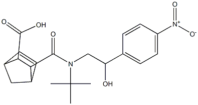 3-{[tert-butyl(2-hydroxy-2-{4-nitrophenyl}ethyl)amino]carbonyl}bicyclo[2.2.1]hept-5-ene-2-carboxylic acid Struktur