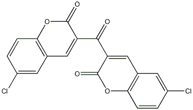 6-chloro-3-[(6-chloro-2-oxo-2H-chromen-3-yl)carbonyl]-2H-chromen-2-one Struktur