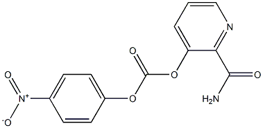 2-(aminocarbonyl)-3-pyridinyl 4-nitrophenyl carbonate Struktur