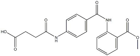 4-(4-{[2-(methoxycarbonyl)anilino]carbonyl}anilino)-4-oxobutanoic acid Struktur