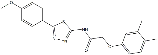 2-(3,4-dimethylphenoxy)-N-[5-(4-methoxyphenyl)-1,3,4-thiadiazol-2-yl]acetamide Struktur