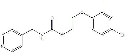 4-(4-chloro-2-methylphenoxy)-N-(4-pyridinylmethyl)butanamide Struktur