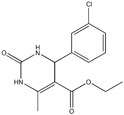 ethyl 4-(3-chlorophenyl)-6-methyl-2-oxo-1,2,3,4-tetrahydropyrimidine-5-carboxylate Struktur