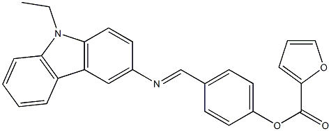 4-{[(9-ethyl-9H-carbazol-3-yl)imino]methyl}phenyl 2-furoate Struktur