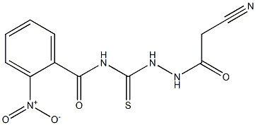 N-{[2-(cyanoacetyl)hydrazino]carbothioyl}-2-nitrobenzamide Struktur