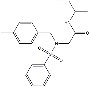 N-(sec-butyl)-2-[(4-methylbenzyl)(phenylsulfonyl)amino]acetamide Struktur