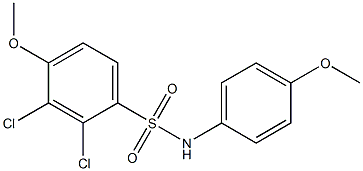 2,3-dichloro-4-methoxy-N-(4-methoxyphenyl)benzenesulfonamide Struktur