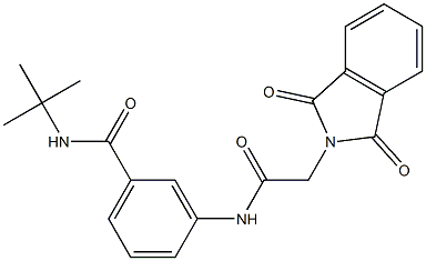 N-(tert-butyl)-3-{[(1,3-dioxo-1,3-dihydro-2H-isoindol-2-yl)acetyl]amino}benzamide Struktur