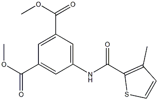 dimethyl 5-{[(3-methyl-2-thienyl)carbonyl]amino}isophthalate Struktur