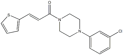 1-(3-chlorophenyl)-4-[3-(2-thienyl)acryloyl]piperazine Struktur