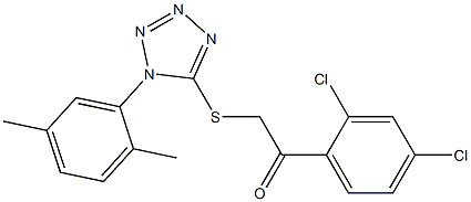 1-(2,4-dichlorophenyl)-2-{[1-(2,5-dimethylphenyl)-1H-tetraazol-5-yl]sulfanyl}ethanone Struktur