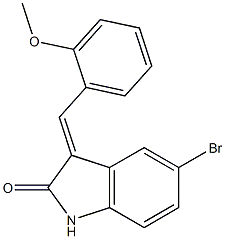 5-bromo-3-(2-methoxybenzylidene)-1,3-dihydro-2H-indol-2-one Struktur