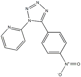 2-(5-{4-nitrophenyl}-1H-tetraazol-1-yl)pyridine Struktur