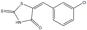 5-(3-chlorobenzylidene)-2-thioxo-1,3-thiazolidin-4-one Struktur