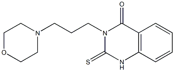 3-[3-(4-morpholinyl)propyl]-2-thioxo-2,3-dihydro-4(1H)-quinazolinone Struktur