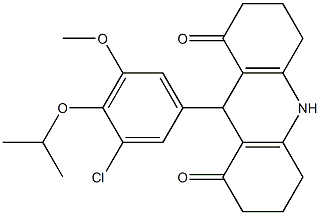 9-(3-chloro-4-isopropoxy-5-methoxyphenyl)-3,4,6,7,9,10-hexahydro-1,8(2H,5H)-acridinedione Struktur