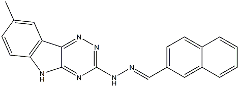 2-naphthaldehyde (8-methyl-5H-[1,2,4]triazino[5,6-b]indol-3-yl)hydrazone Struktur