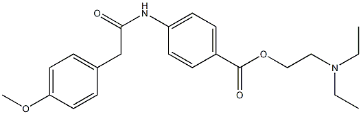 2-(diethylamino)ethyl 4-{[(4-methoxyphenyl)acetyl]amino}benzoate Struktur