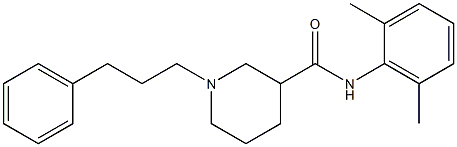 N-(2,6-dimethylphenyl)-1-(3-phenylpropyl)-3-piperidinecarboxamide Struktur