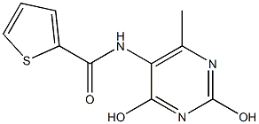 N-(2,4-dihydroxy-6-methyl-5-pyrimidinyl)-2-thiophenecarboxamide Struktur