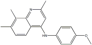 N-(4-methoxyphenyl)-2,7,8-trimethyl-4-quinolinamine Struktur