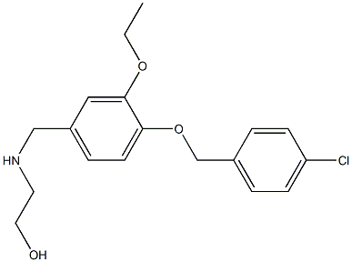 2-({4-[(4-chlorobenzyl)oxy]-3-ethoxybenzyl}amino)ethanol Struktur