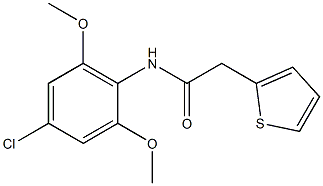 N-(4-chloro-2,6-dimethoxyphenyl)-2-(2-thienyl)acetamide Struktur