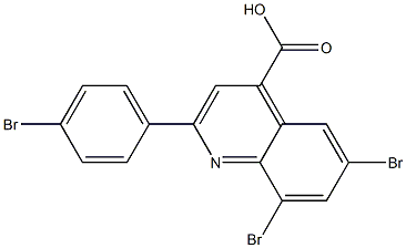 6,8-dibromo-2-(4-bromophenyl)-4-quinolinecarboxylic acid Struktur