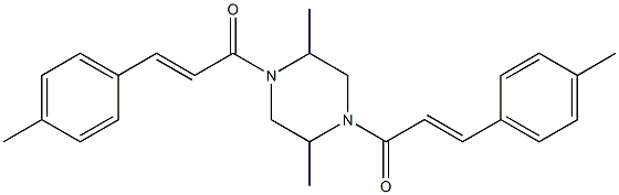 2,5-dimethyl-1,4-bis[3-(4-methylphenyl)acryloyl]piperazine Struktur