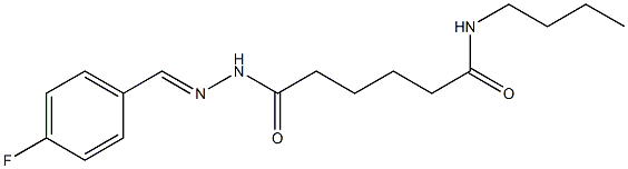 N-butyl-6-[2-(4-fluorobenzylidene)hydrazino]-6-oxohexanamide Struktur