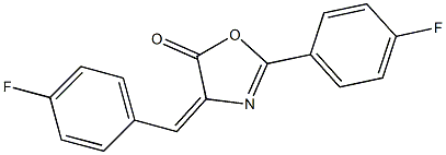 4-(4-fluorobenzylidene)-2-(4-fluorophenyl)-1,3-oxazol-5(4H)-one Struktur