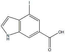 4-iodo-1H-indole-6-carboxylic acid Struktur