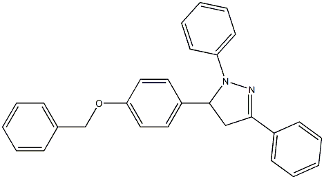 benzyl 4-(1,3-diphenyl-4,5-dihydro-1H-pyrazol-5-yl)phenyl ether Struktur