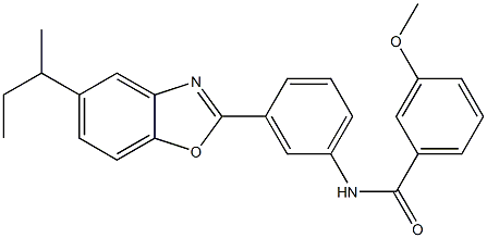 N-[3-(5-sec-butyl-1,3-benzoxazol-2-yl)phenyl]-3-methoxybenzamide Struktur