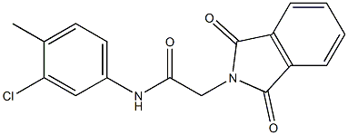 N-(3-chloro-4-methylphenyl)-2-(1,3-dioxo-1,3-dihydro-2H-isoindol-2-yl)acetamide Struktur