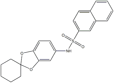 N-(spiro[1,3-benzodioxole-2,1'-cyclohexane]-5-yl)naphthalene-2-sulfonamide Struktur