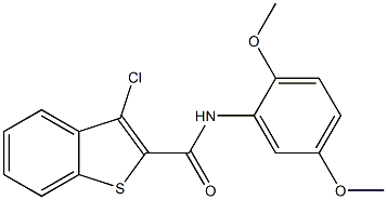 3-chloro-N-(2,5-dimethoxyphenyl)-1-benzothiophene-2-carboxamide Struktur