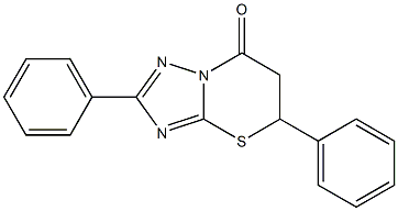 2,5-diphenyl-5,6-dihydro-7H-[1,2,4]triazolo[5,1-b][1,3]thiazin-7-one Struktur