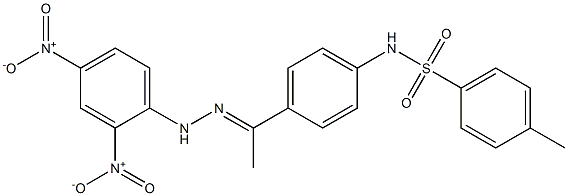 N-[4-(N-{2,4-dinitrophenyl}ethanehydrazonoyl)phenyl]-4-methylbenzenesulfonamide Struktur