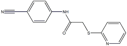 N-(4-cyanophenyl)-2-(2-pyridinylsulfanyl)acetamide Struktur