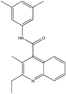 N-(3,5-dimethylphenyl)-2-ethyl-3-methyl-4-quinolinecarboxamide Struktur