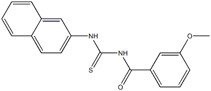 N-(3-methoxybenzoyl)-N'-(2-naphthyl)thiourea Struktur