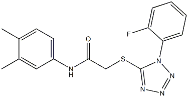 N-(3,4-dimethylphenyl)-2-{[1-(2-fluorophenyl)-1H-tetraazol-5-yl]sulfanyl}acetamide Struktur