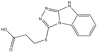 3-(9H-[1,2,4]triazolo[4,3-a]benzimidazol-3-ylsulfanyl)propanoic acid Struktur