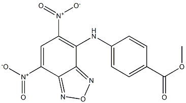 methyl 4-({5,7-dinitro-2,1,3-benzoxadiazol-4-yl}amino)benzoate Struktur