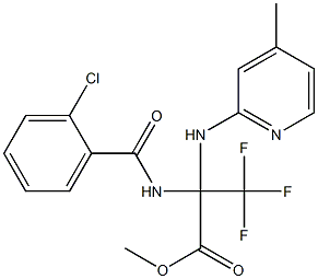 methyl 2-[(2-chlorobenzoyl)amino]-3,3,3-trifluoro-2-[(4-methylpyridin-2-yl)amino]propanoate Struktur